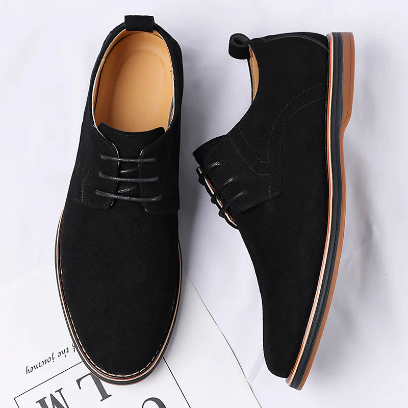 Fashion Mens Brogue Oxford Shoes British Style Leather Formal Dress Footwear Lace Up Sneakers Outdoor Male Business Casual Shoes