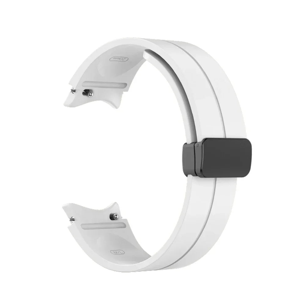 Silicone Magnetic Buckle Strap For Samsung Galaxy Watch 7 FE 5 Pro 40/44mm 45mm Band Watch 6 Classic 43 47mm Sport Watchband