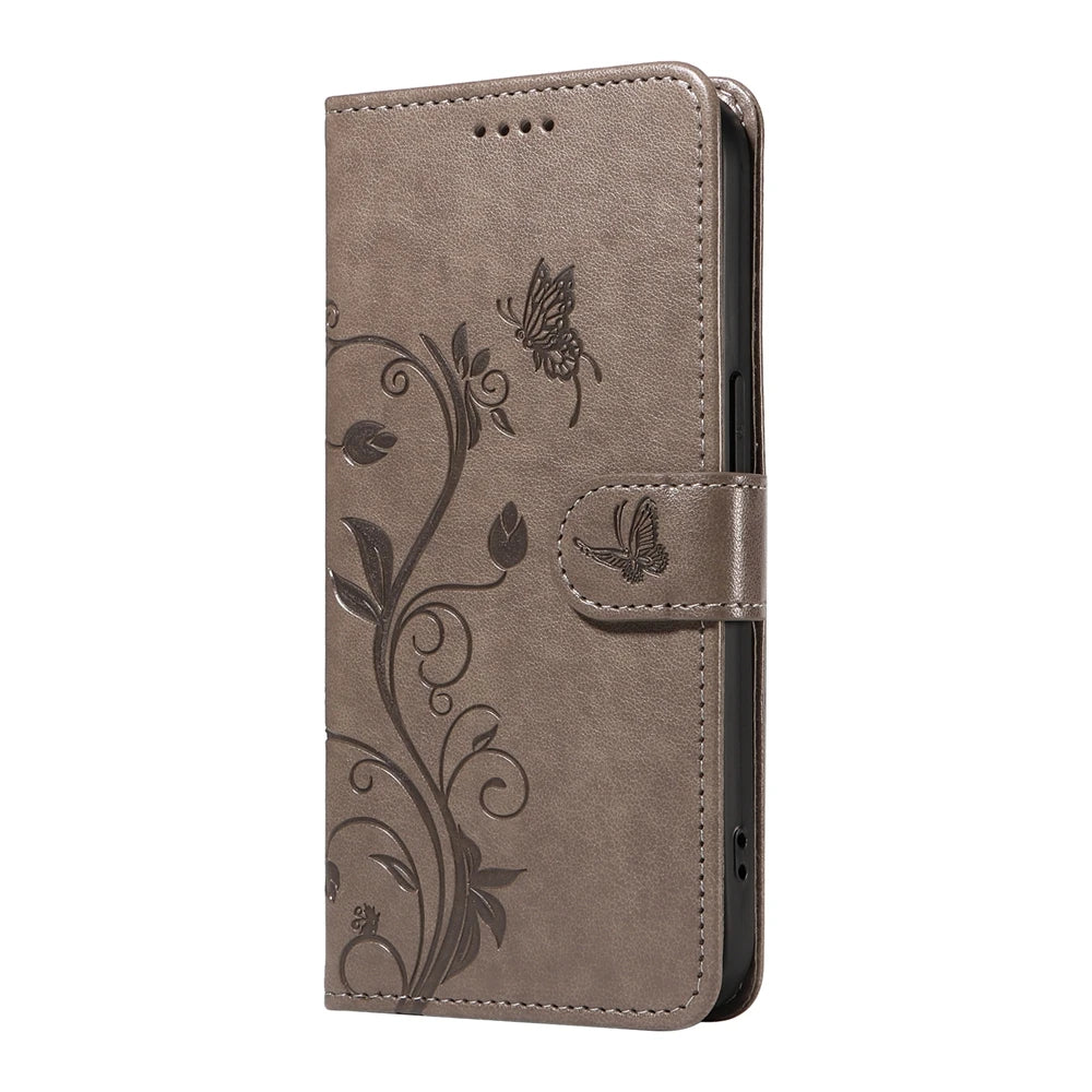 Magnetic Leather Wallet Flip Case for Samsung Galaxy S26 Plus Edge Ultra Phone Book Cover WIth Stand 3D Embossed Butterfly