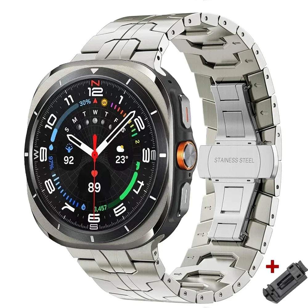 Titanium Band for Samsung Galaxy Watch Ultra 47mm Men Bracelet Luxury Metal Strap for samsung 7 ultra Galaxy Ultra 47MM Correa