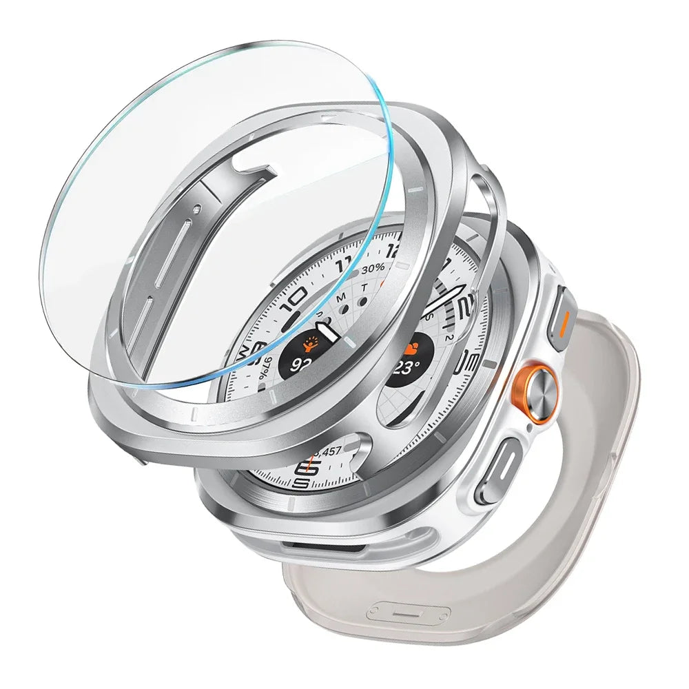 Aluminium Alloy Case+Protective HD Film for Samsung Galaxy Ultra Watch 47mm Metal Case Screen Protector Cover For GALAXY ULTRA 7