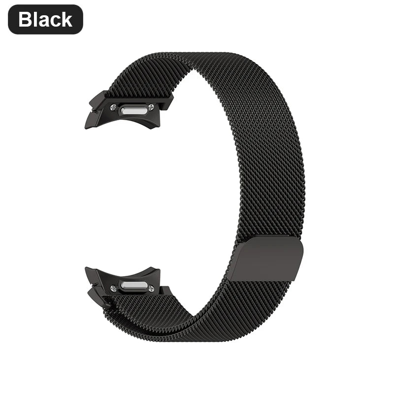 Metal Strap For Samsung Galaxy Watch 5 6 7 40mm 44mm Band With Screen Protector Hard Case Magnetic Loop Quick Install Bracelet