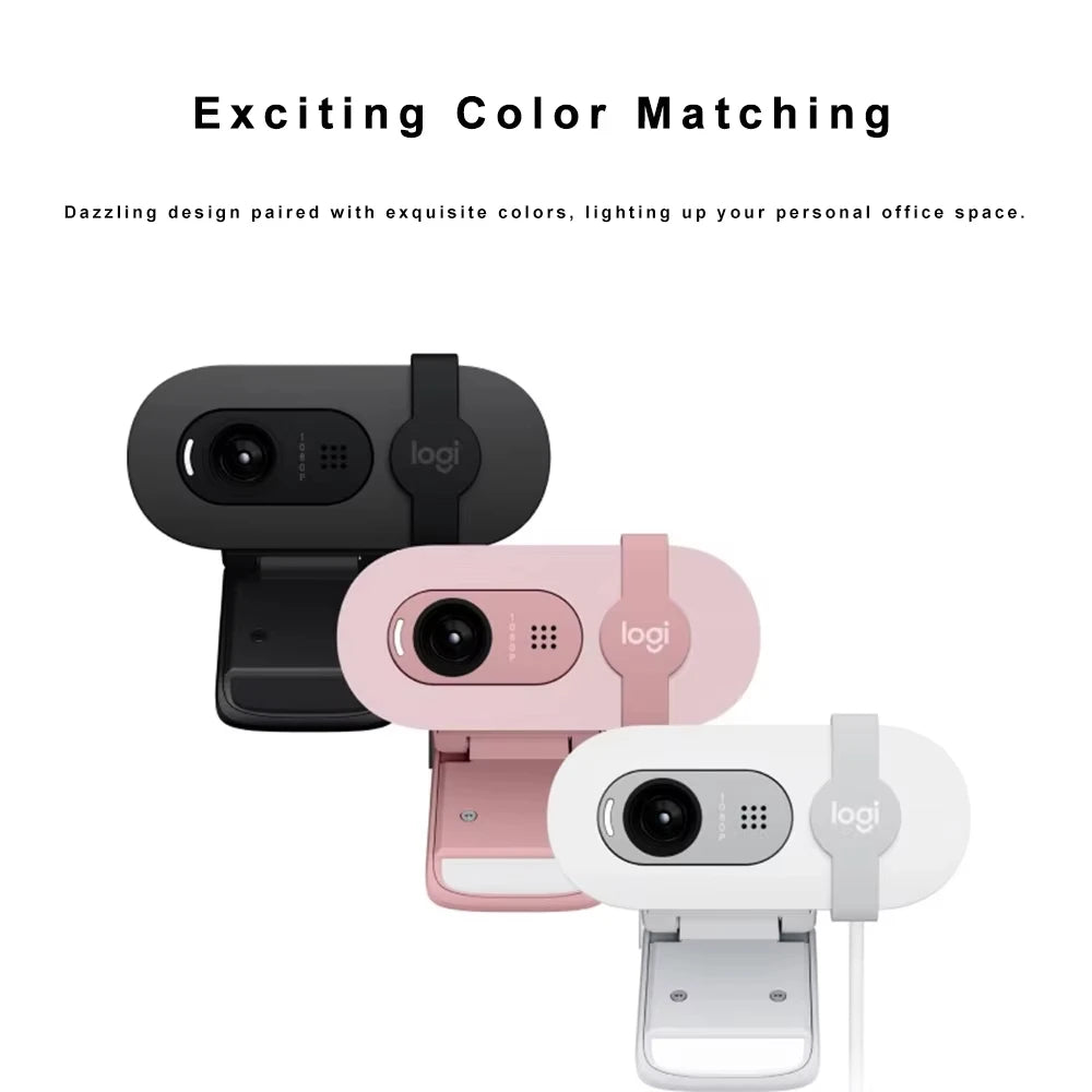 Logitech Brio 90 HD 1080p webcam with automatic light balancing, integrated privacy shutter, and built-in microphone Webcam