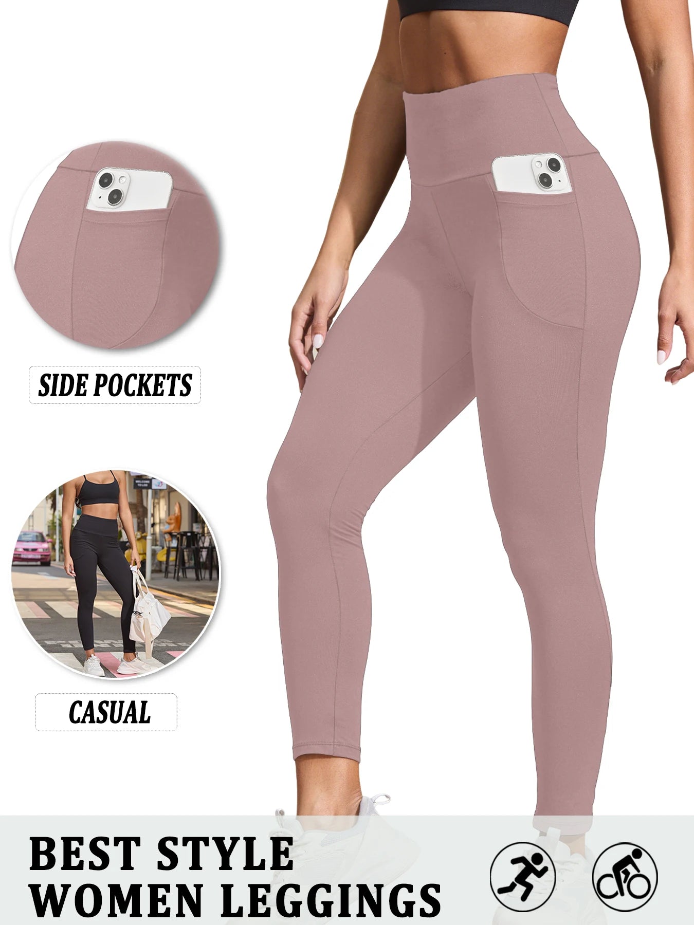 High Waisted Absorbent Leggings with Pocket