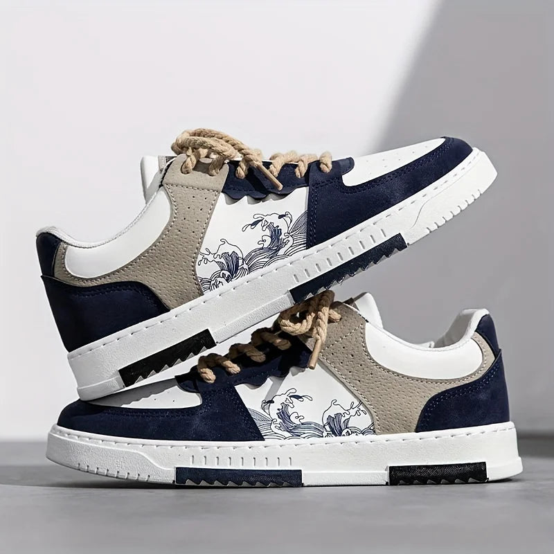 Men's Casual Leather Sneakers Waterproof Vulcanized Shoes Men Comforthable Spring Sneakers Men Casual Shoes Plus Size