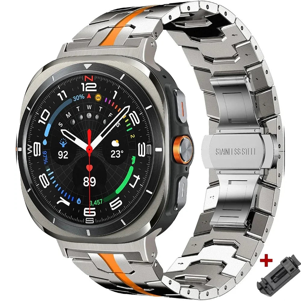 Titanium Band for Samsung Galaxy Watch Ultra 47mm Men Bracelet Luxury Metal Strap for samsung 7 ultra Galaxy Ultra 47MM Correa