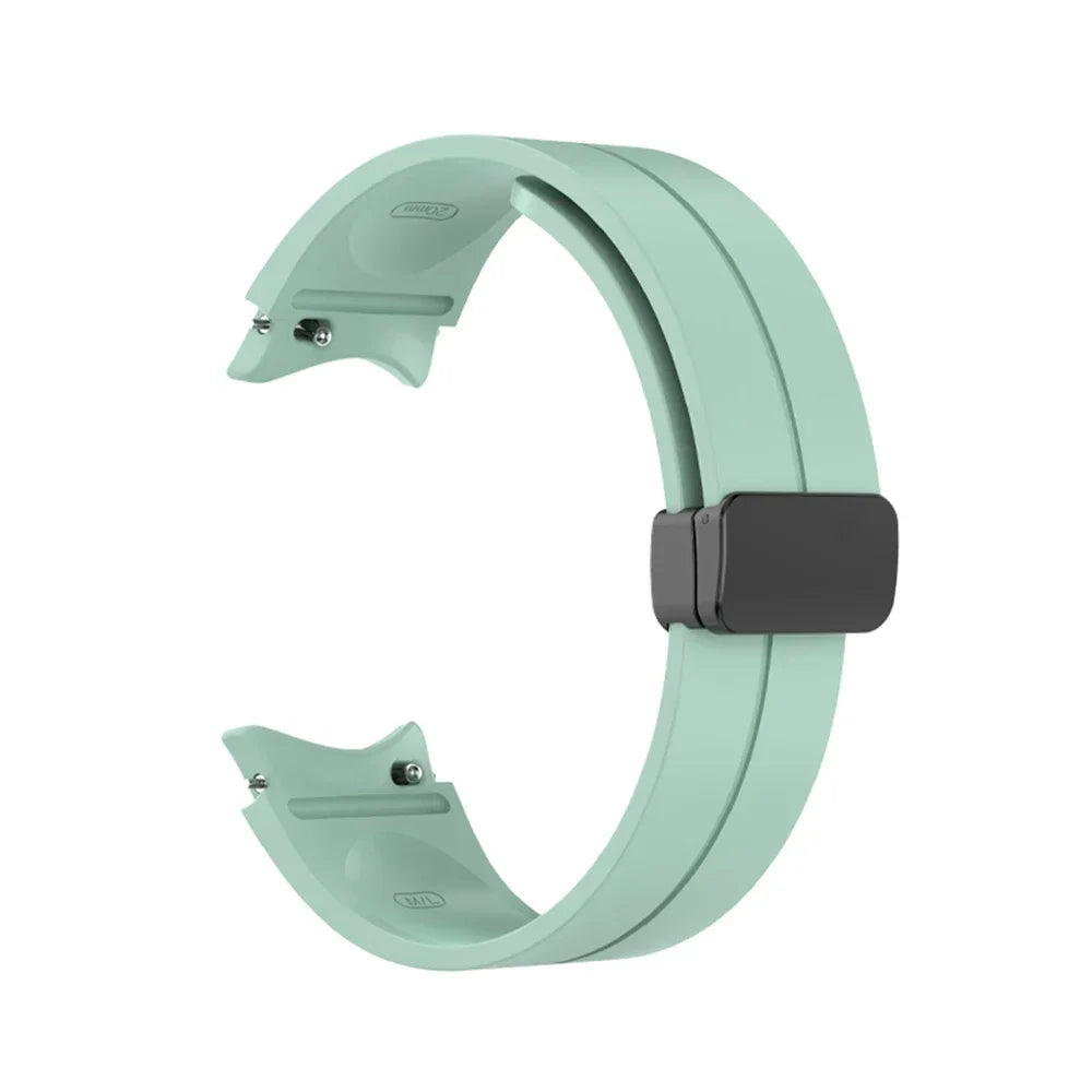 Silicone Magnetic Buckle Strap For Samsung Galaxy Watch 7 FE 5 Pro 40/44mm 45mm Band Watch 6 Classic 43 47mm Sport Watchband