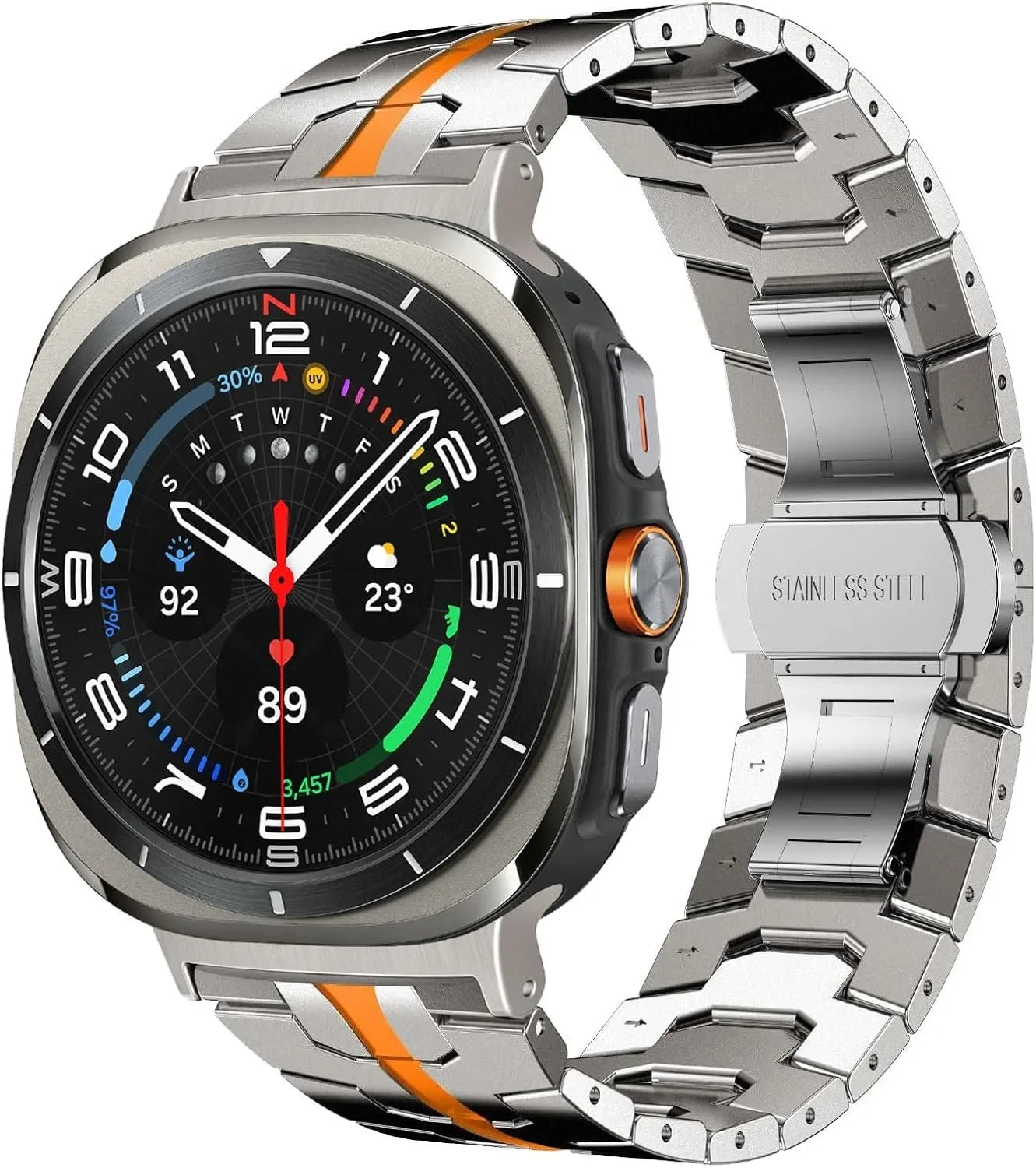 Titanium Band for Samsung Galaxy Watch Ultra 47mm Men Bracelet Luxury Metal Strap for samsung 7 ultra Galaxy Ultra 47MM Correa