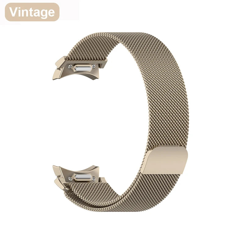 Metal Strap For Samsung Galaxy Watch 5 6 7 40mm 44mm Band With Screen Protector Hard Case Magnetic Loop Quick Install Bracelet