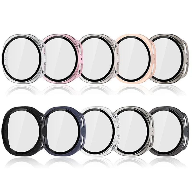 Tempered Glass+Case for Samsung Galaxy Watch 8 accessories All-around hard PC Bumper Frame Screen Protector 40MM 44MM Cover