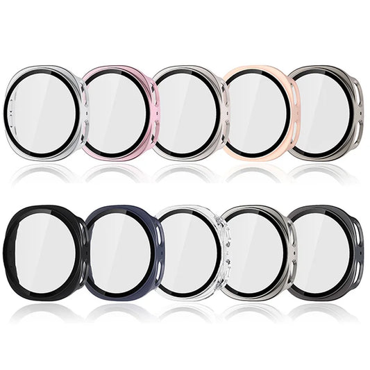 Tempered Glass+Case for Samsung Galaxy Watch 8 accessories All-around hard PC Bumper Frame Screen Protector 40MM 44MM Cover