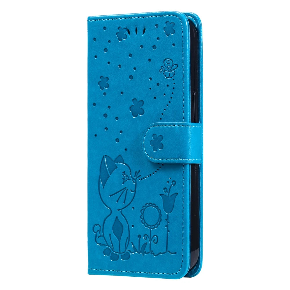 Magnetic Leather Wallet Flip Case for Samsung Galaxy S26 Plus Edge Ultra Phone Book Cover WIth Stand 3D Embossed Butterfly