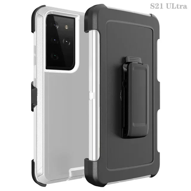 Armor Otter Case for Samsung Galaxy S26 S23 S22 S21 S20 S24 Ultra A17 A07 S25 edge Heavy Duty Shockproof +Belt Clip Box Case