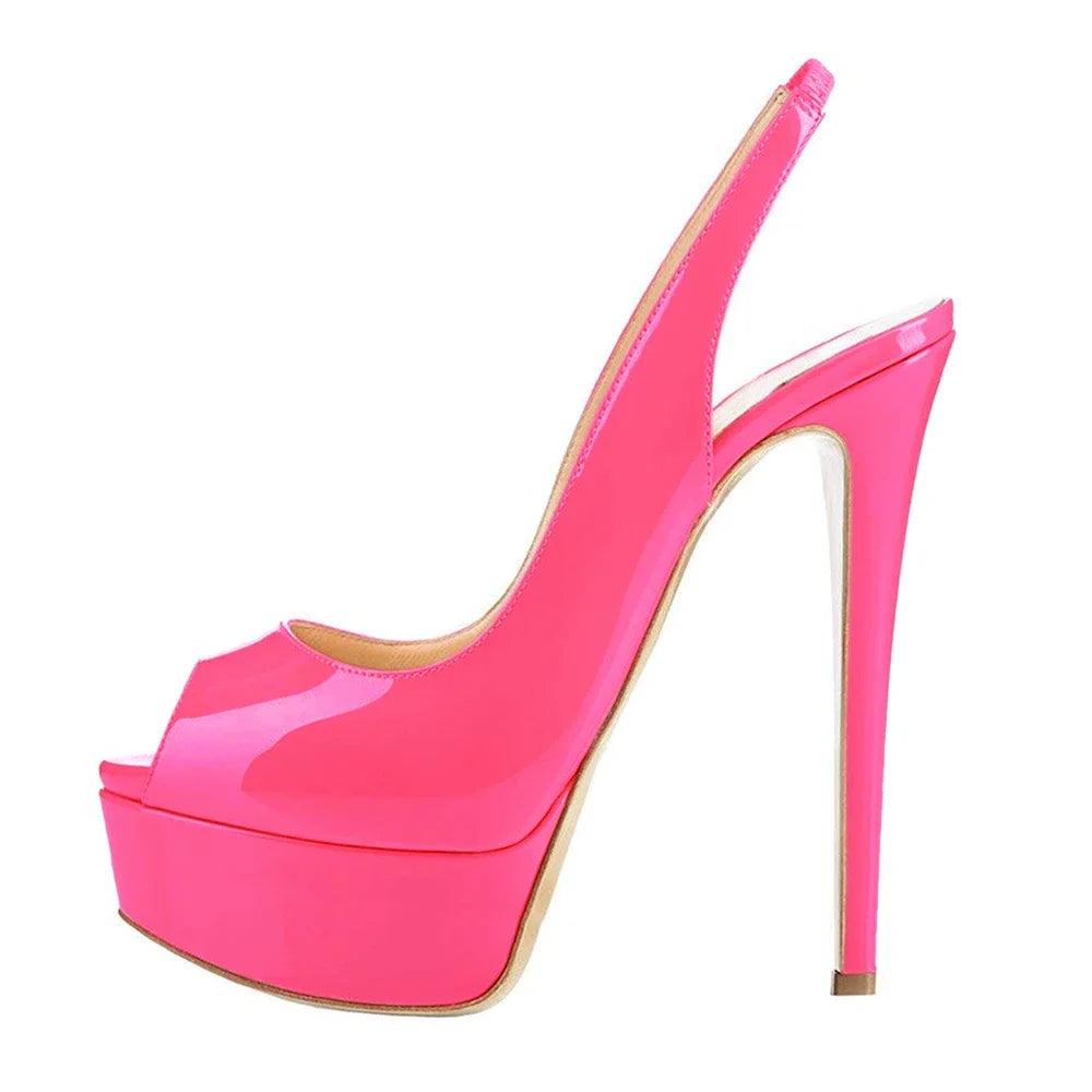 Women Platform High Heels Sexy Open Toe Sandals Shoes