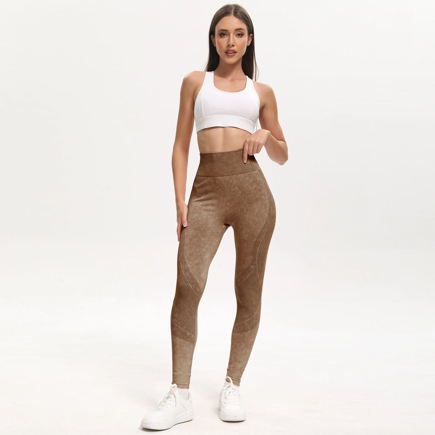 2 Pack Women's High Waisted Sexy Butt Lifting Seamless Solid Color Breathable Leggings