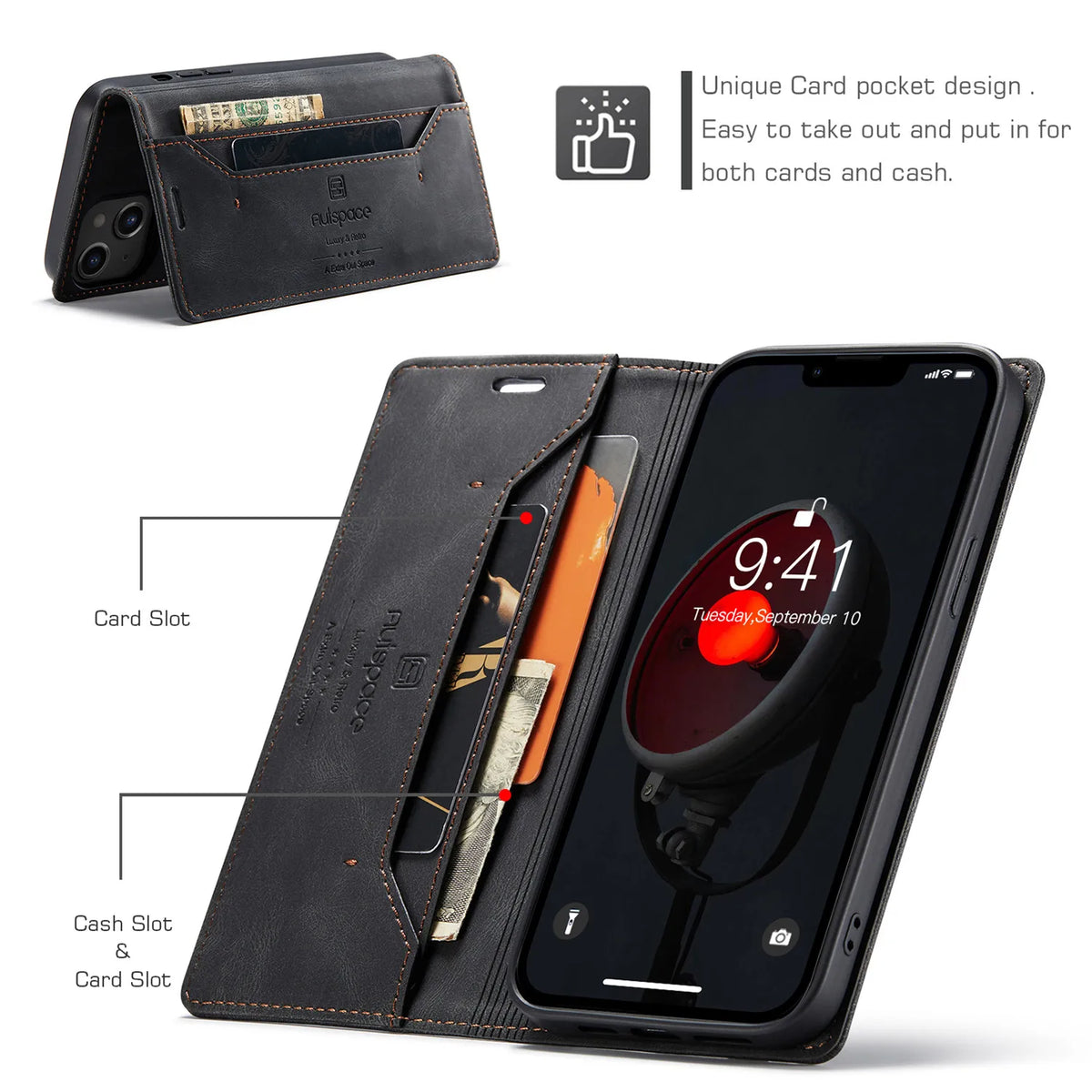 Leather Flip Phone Case For Samsung Galaxy S26 S10 Plus S20 S21 FE S22 S23 S24 S25 Note 20 Ultra Wallet Bracket Protect Cover