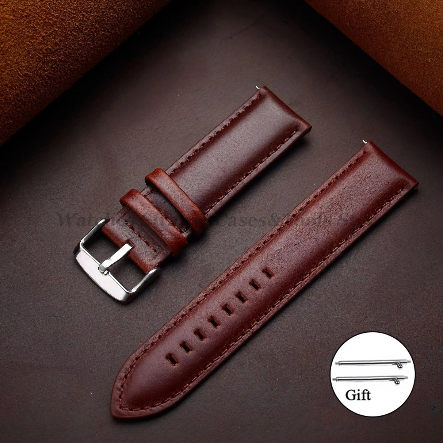 Genuine Leather Watchband 18mm 20mm 22mm 24mm 26mm Vintage Cowhide Watch Strap for DW Quick Release Bracelet Universal Wristband