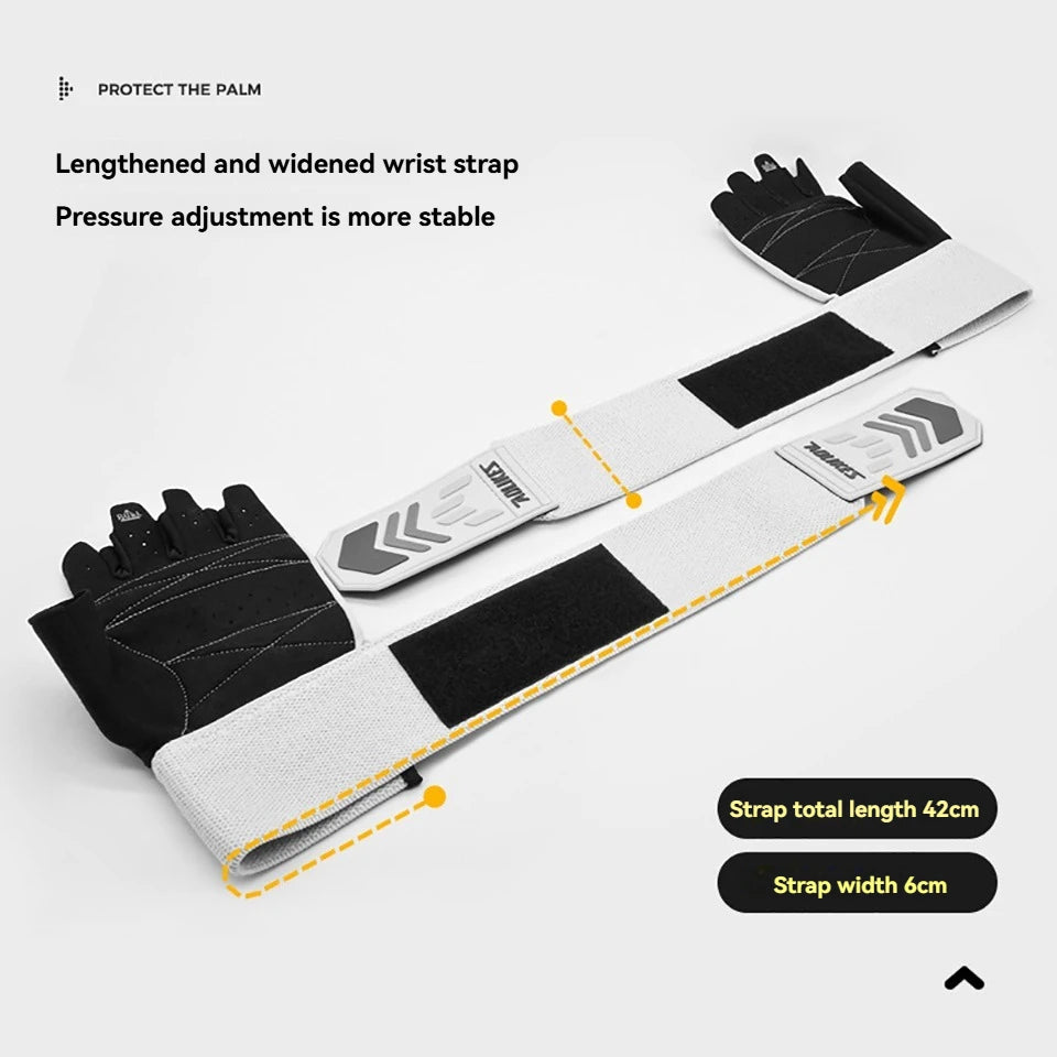 AOLIKES Workout Gloves for Men,Weight Lifting with Wrist Wrap Support,Full Palm Protection&Extra Grips for Weightlifting