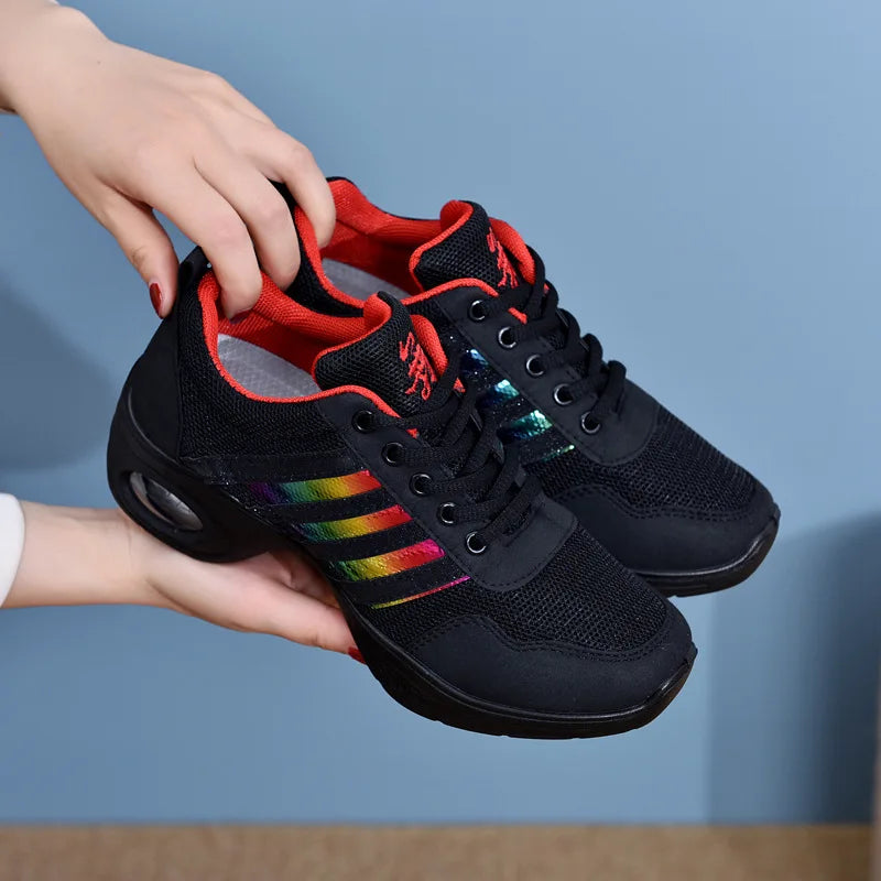 Mesh Women's Sneakers – Ultra-Lightweight, Breathable with a Split-Outsole Design for Jazz, Modern Dance, and Studio Fitness