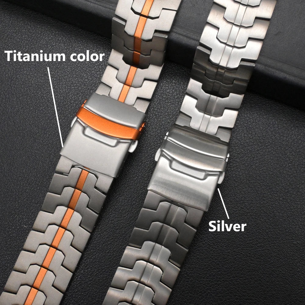 Black Titanium Band for Samsung Galaxy Watch 8 Classic 46mm 8 7 6 5 4 FE 44mm 40mm Bracelet for Galaxy Ultra 2025 Strap Bracelet