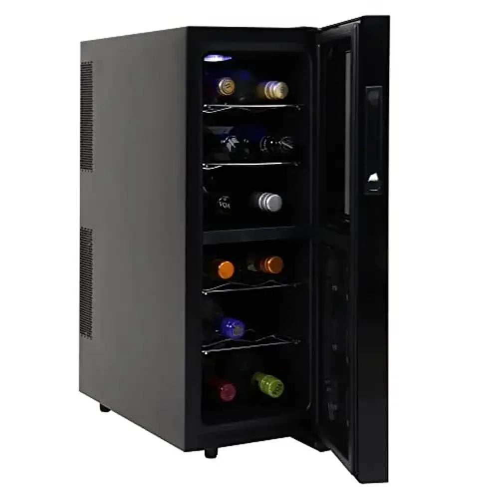 12 Bottle Urban Series Dual Zone Wine Cooler Touch Screen Thermoelectric Fridge Freestanding Cellar UV Protective Glass Door