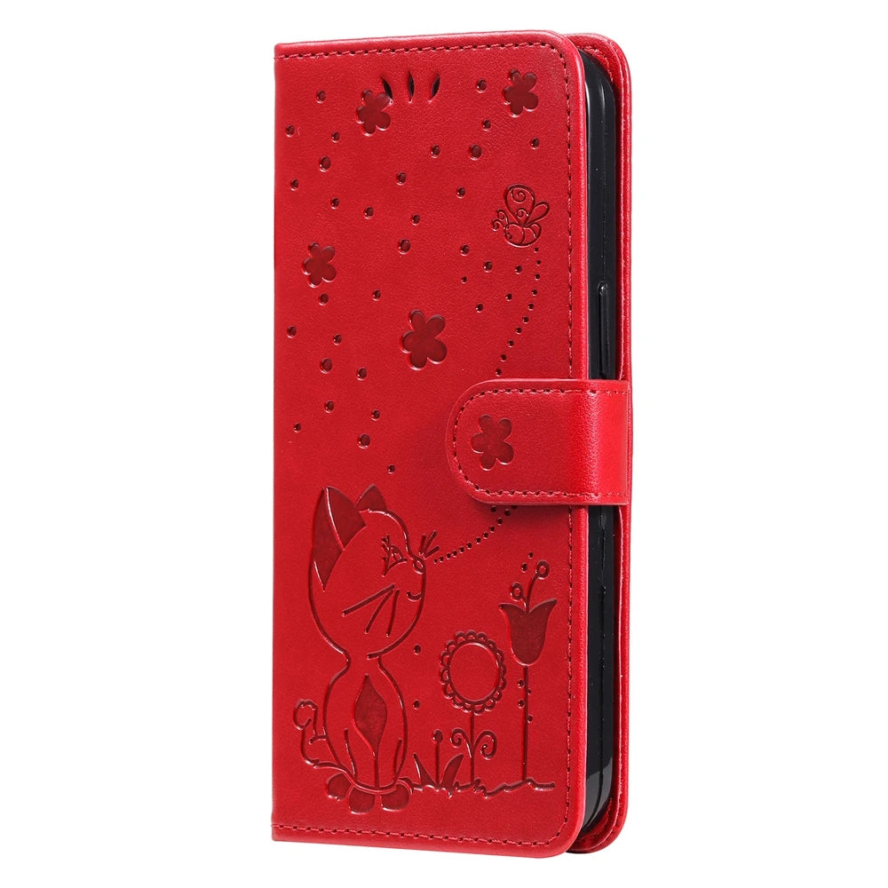 Magnetic Leather Wallet Flip Case for Samsung Galaxy S26 Plus Edge Ultra Phone Book Cover WIth Stand 3D Embossed Butterfly