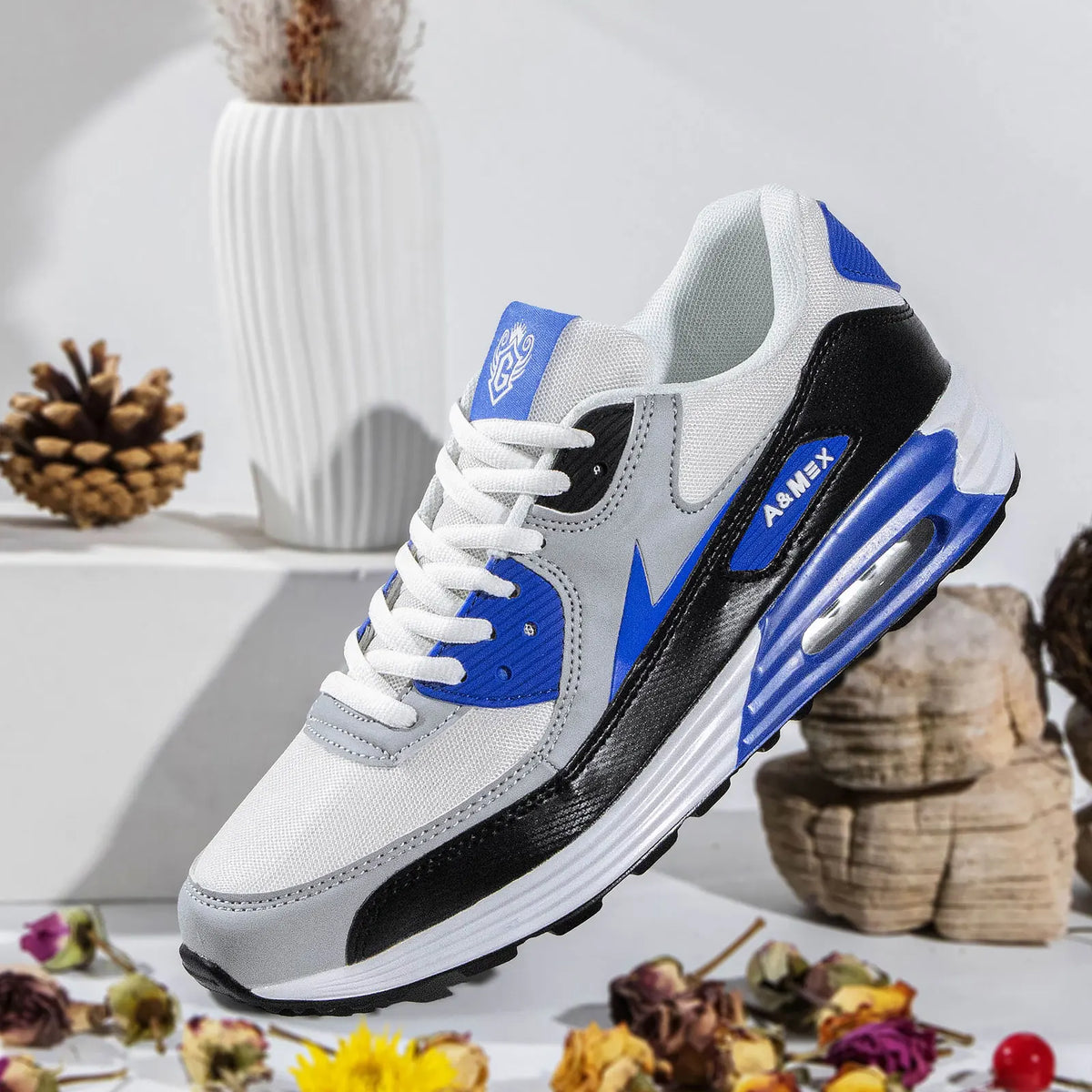 Men's Performance Air-Cushion Running Sneakers – Breathable Athletic Sneakers for Training, Tennis, and Basketball