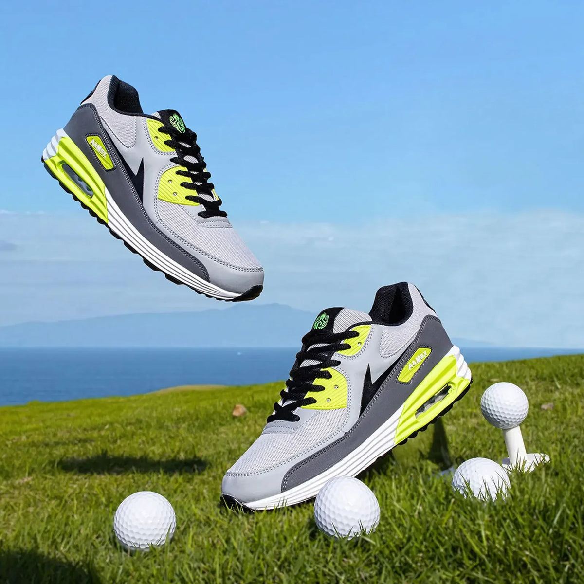 Men's Performance Air-Cushion Running Sneakers – Breathable Athletic Sneakers for Training, Tennis, and Basketball