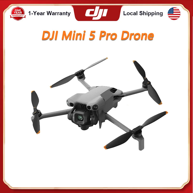 DJI Mini 5 Pro Ultra-Light & Foldable Drone with Camera 1-Inch CMOS  Omnidirectional Obstacle Sensing ActiveTrack 360° 225° Gimbal Rotation 20km Transmission 4K Drone for Beginners