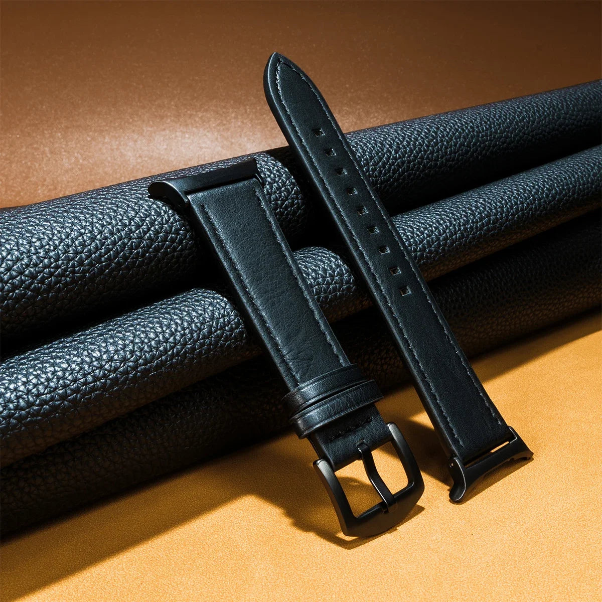 No Gaps Leather Strap for Samsung Galaxy Watch 7 Ultra 47mm Wristband Bracelet for Galaxy Watch 7 Ultra 47mm Quick Business Band