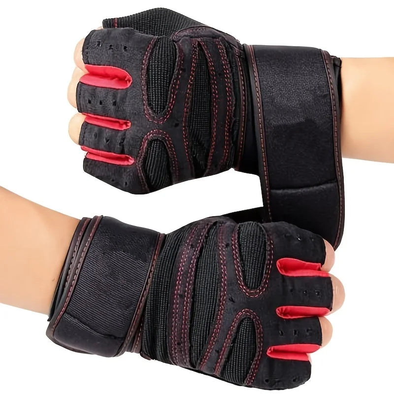 Men Fitness Weight Lifting Wristband Gloves Body Building Training Sports Exercise Cycling