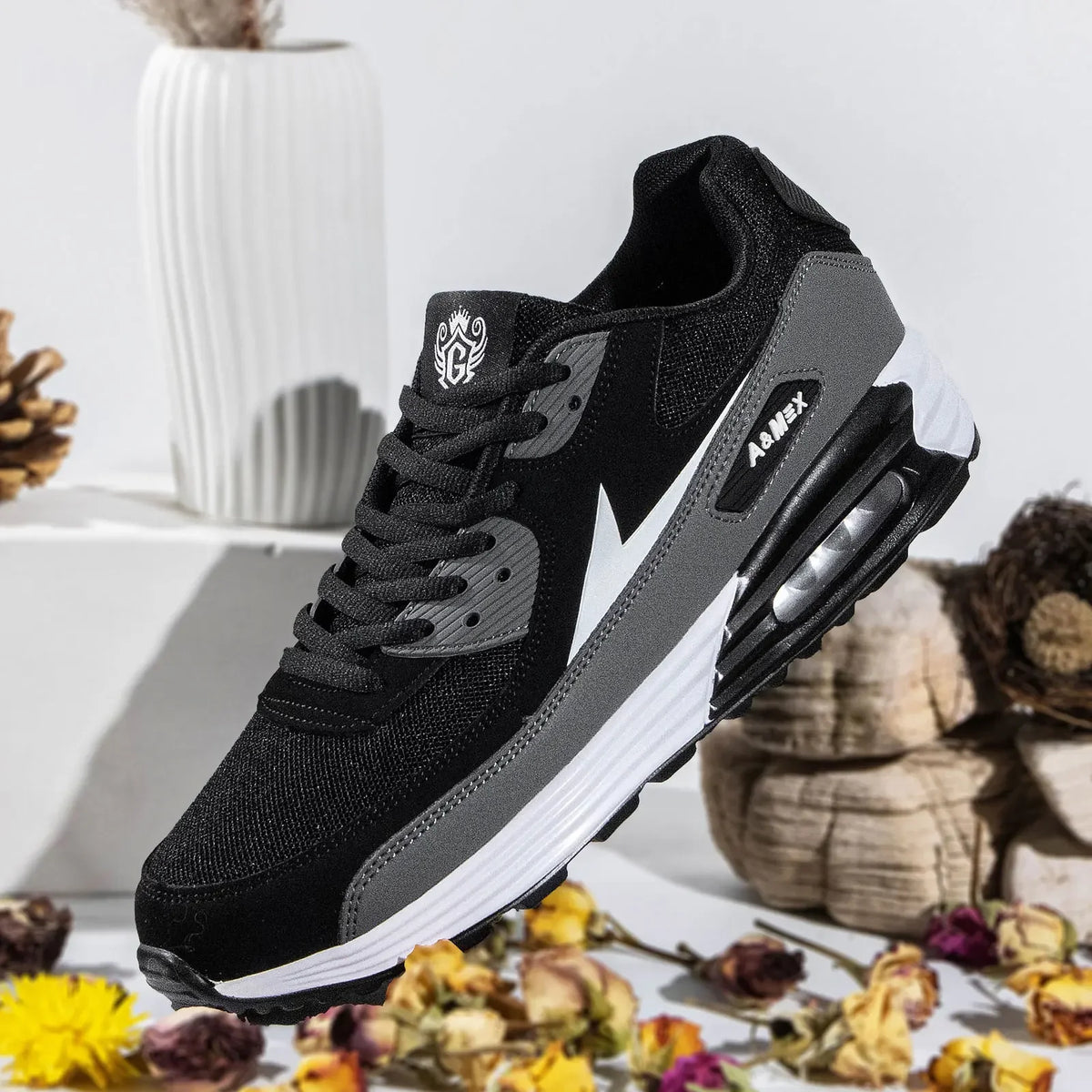 Men's Performance Air-Cushion Running Sneakers – Breathable Athletic Sneakers for Training, Tennis, and Basketball
