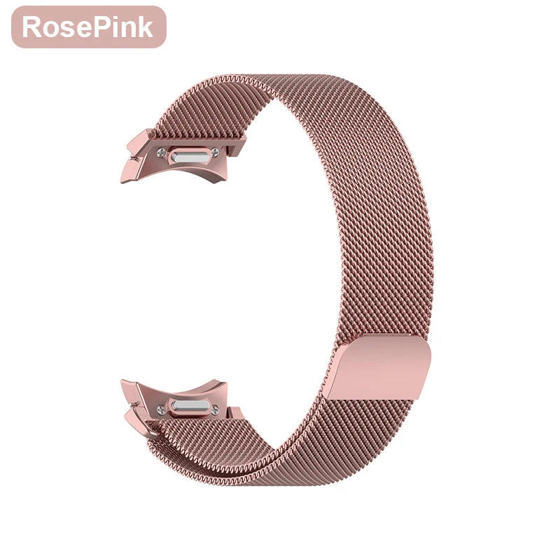 Metal Strap For Samsung Galaxy Watch 5 6 7 40mm 44mm Band With Screen Protector Hard Case Magnetic Loop Quick Install Bracelet
