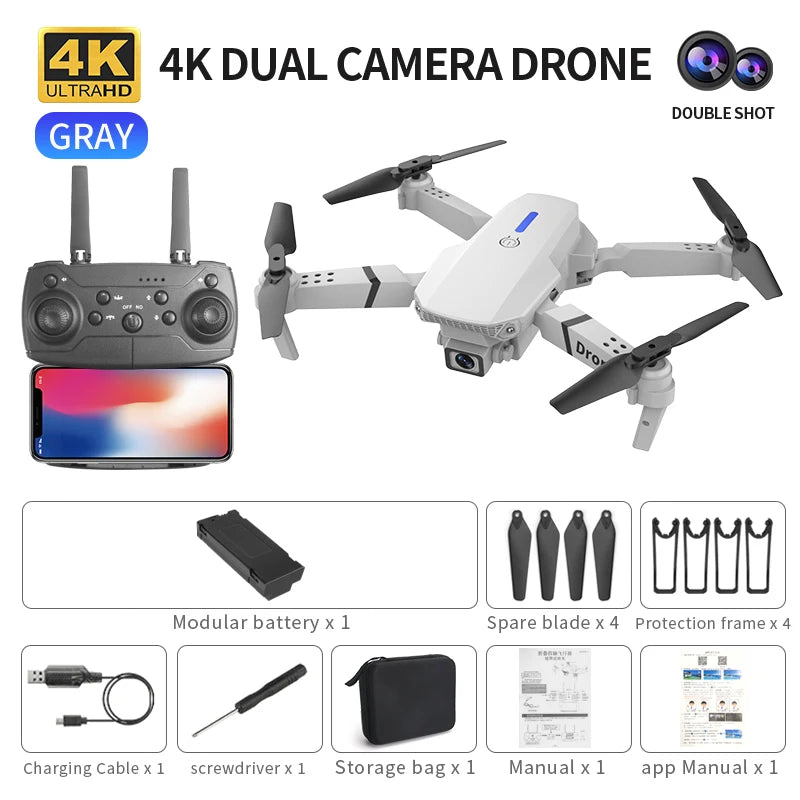 New Drone 2.4G RC Quadcopter Drone 5G FPV WiFi Easy Foldable With Mod Altitude Resistance NO Camera Wide-angle Shooting Boy Toy