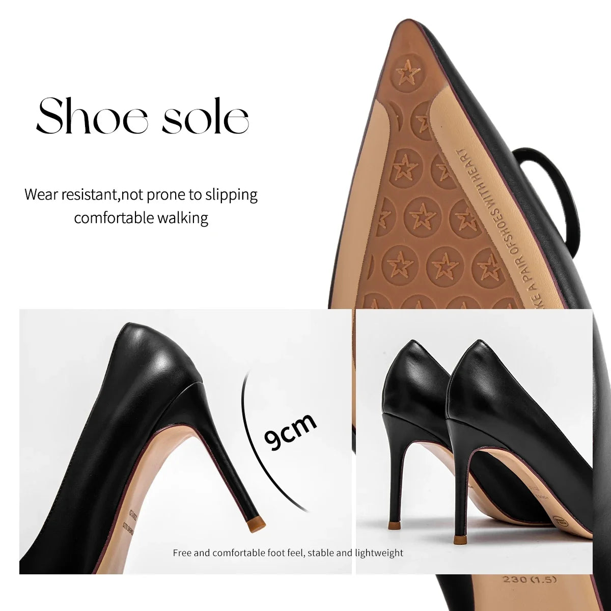 Woman High Heels New Pointed Metal Buckle Shoes