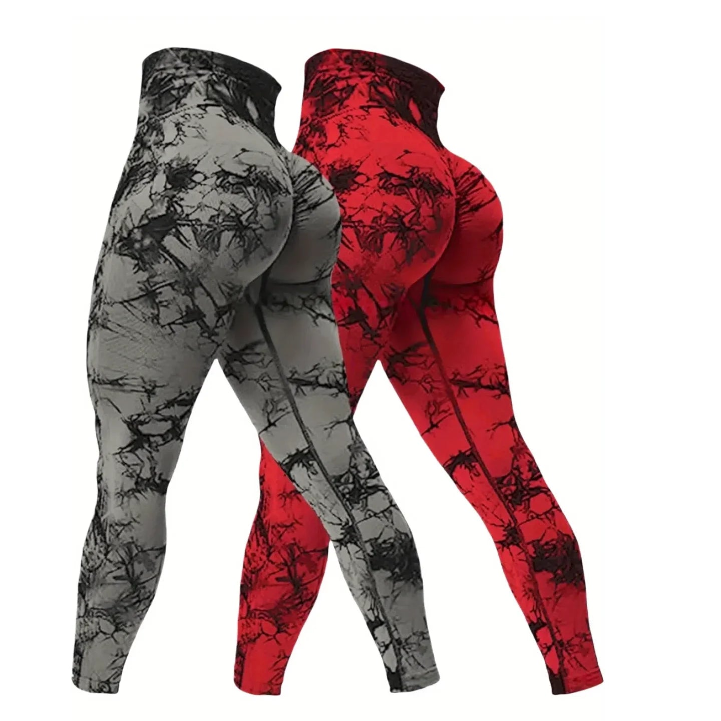 2 Pack Women's High Waisted Sexy Butt Lifting Seamless Solid Color Breathable Leggings