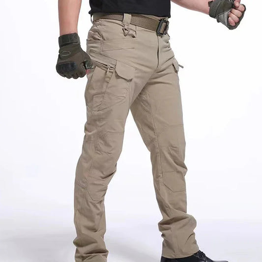 Mens Tactical Cargo Pants Climbing Hiking Camping Fishing Hunting Elastic Trousers Quick Dry Trekking Sports