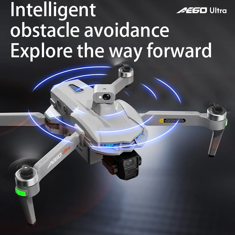 AE60 Drone GPS WIFI FPV 3-axis Gimbal 4K Dual Camera 360° Obstacle Avoidance Screen Control Quadcopter