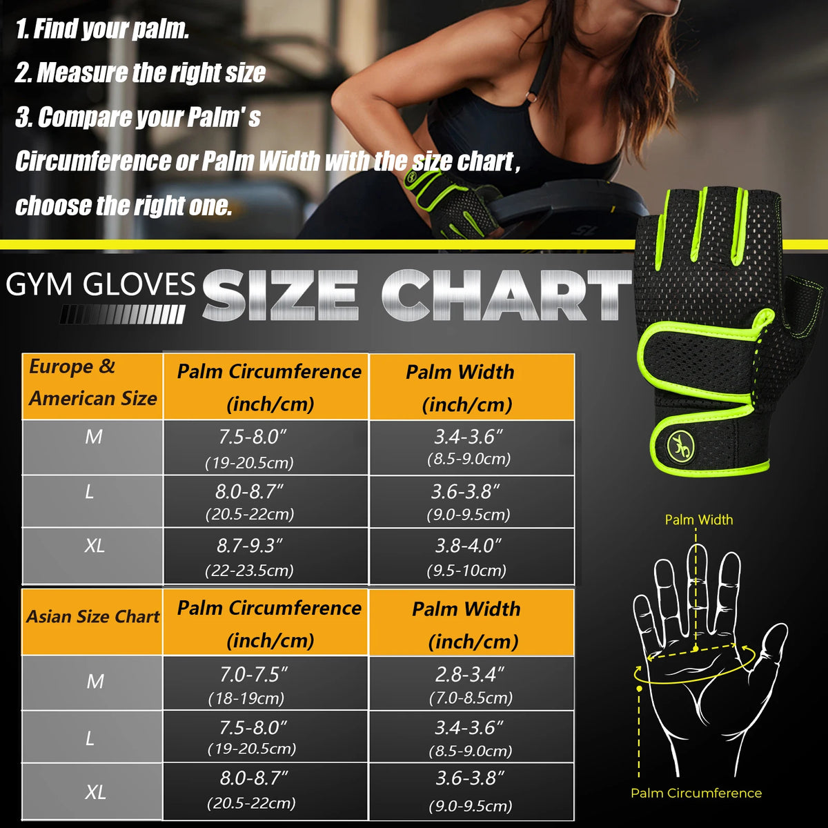 Workout Gym Gloves For Men Half Finger Exercise Fitness Gloves for Training