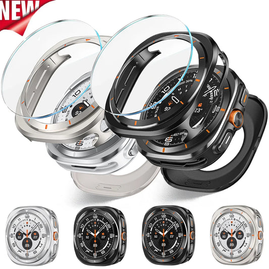 Aluminium Alloy Case+Protective HD Film for Samsung Galaxy Ultra Watch 47mm Metal Case Screen Protector Cover For GALAXY ULTRA 7