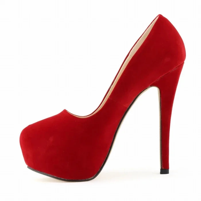 Women Pumps Stilettos Sexy Super High Heels Female Round Toes Platform Thin Heels Shoes