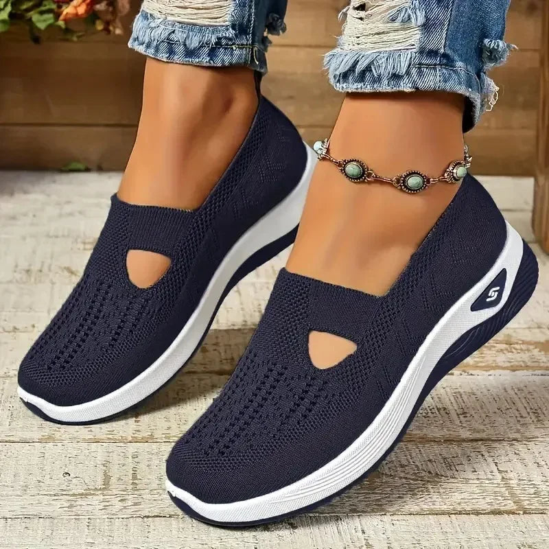 The Premium Orthopedic Women's Slip-On Sneaker – Ultra-Lightweight, Breathable Mesh Construction, and Non-Slip Soft Soles for Ultimate Summer Walking Comfort