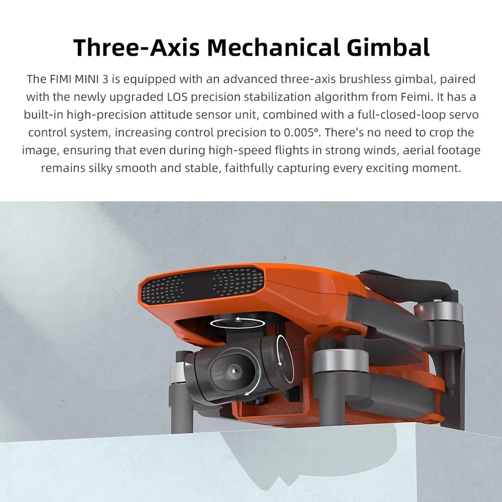 New Arrival Fimi Mini 3 249g With 3-Axis Gimbal Camera 4K 60fps AI Night Video GPS 9KM Transmission Range RC Drone Quadcopter