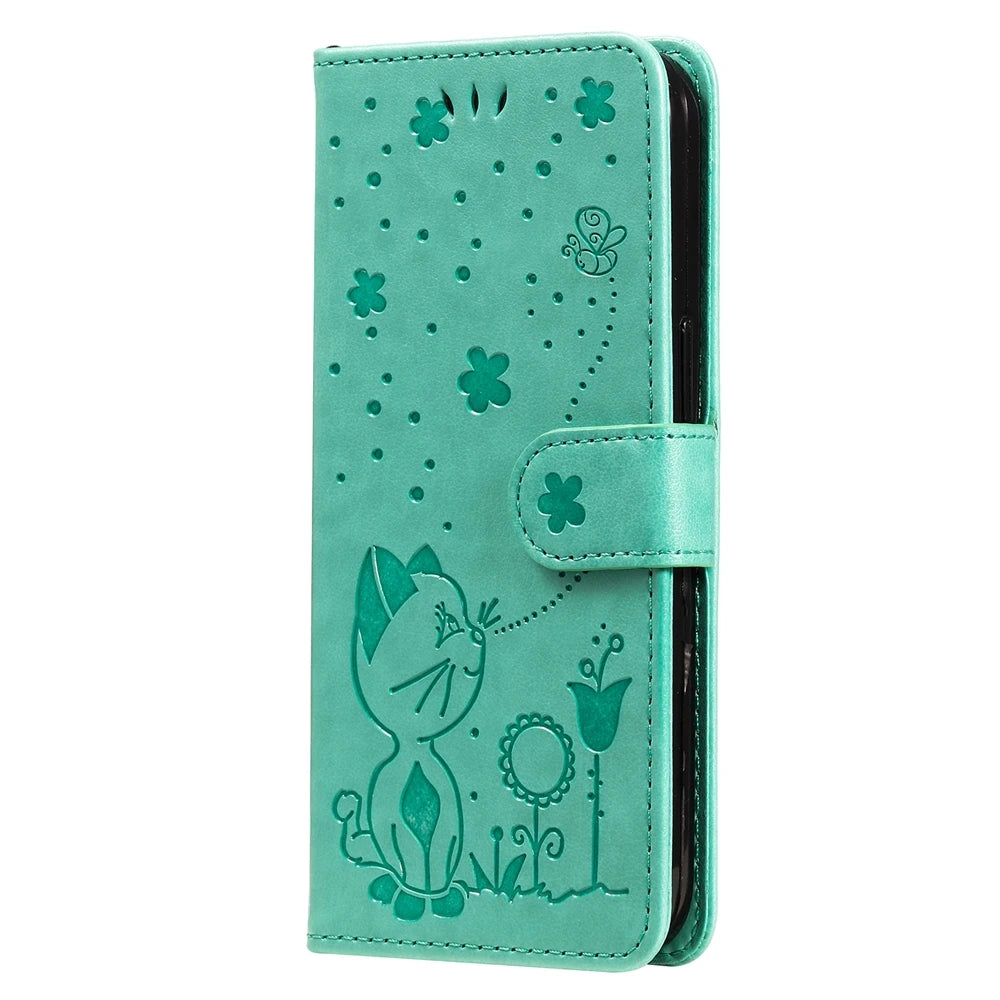 Magnetic Leather Wallet Flip Case for Samsung Galaxy S26 Plus Edge Ultra Phone Book Cover WIth Stand 3D Embossed Butterfly