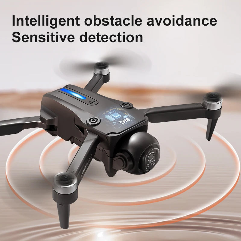 D18 Drone with 8K HD 150° Electric Dual FPV Camera Angle Obstacle Avoidance Foldable Quadcopter for Aerial Photography Toy
