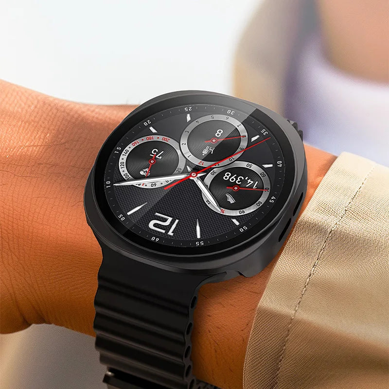 Tempered Glass+Case for Samsung Galaxy Watch 8 accessories All-around hard PC Bumper Frame Screen Protector 40MM 44MM Cover