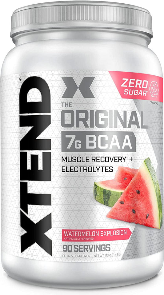 XTEND Original 7G BCAA Powder, Zero Sugar, Watermelon Explosion, 90 Servings